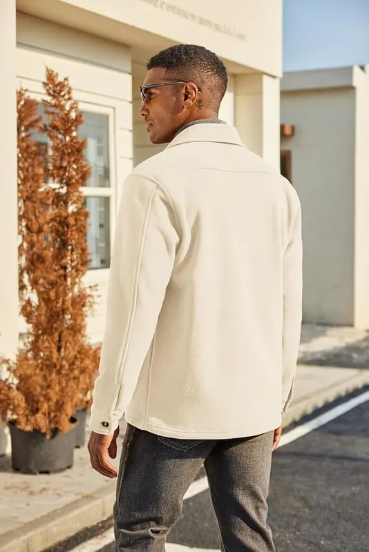 COOFANDY Men’s Polar Fleece Shacket Long Sleeve – Casual men's outerwear layer