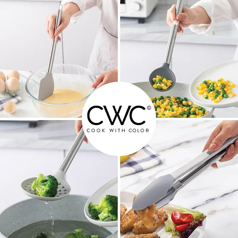 COOK WITH COLOR Silicone Cooking Utensils – Sleek Storage and Maintenance