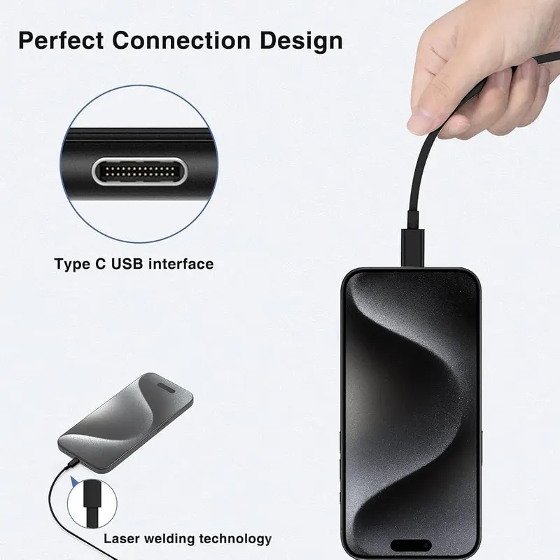 COONCXEN 60W USB C Charger Block – 10ft C to C cable included