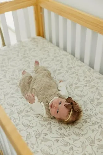 Copper Pearl Premium Knit Baby Crib Sheets Jurassic Park Fossils – product photo 7 of 8
