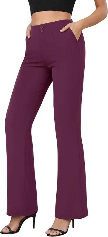 COPYLEAF Dress Pants Women Stretchy Work Pants in Black