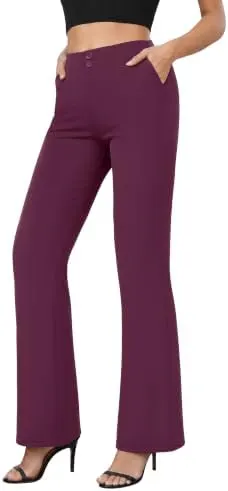COPYLEAF Dress Pants Women Stretchy Work Pants – Flexible and breathable stretchy fabric