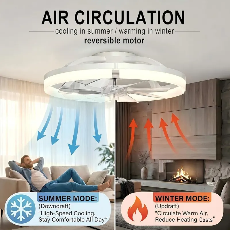 Coralov 20″ Ceiling Fan – Handy remote control included