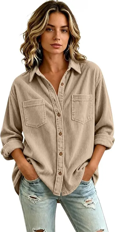 Corduroy Button Down Shirts – product photo 4 of 5