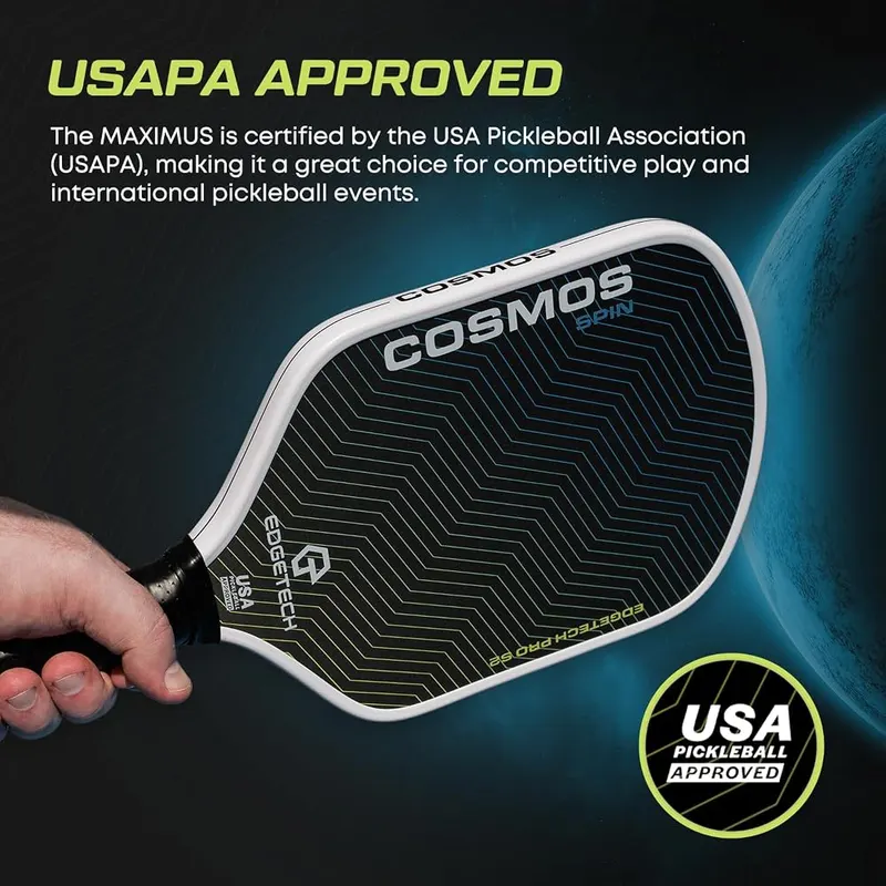 Cosmos Spin | Edgetech Pickleball 16mm Paddle – 8.1 ounce paddle weight