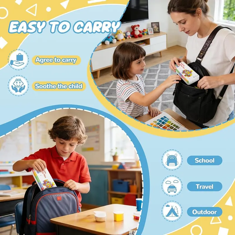 cossy Mini Magnetic Tiles – Pocket-Sized Mini Magnetic Tiles | Play Anywhere, Anytime
