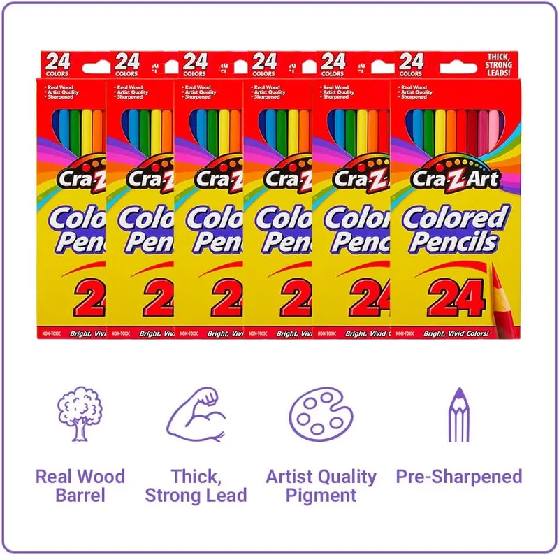 Cra-Z-Art Colored Pencils Bulk Pack – Non-Toxic & Safety-Tested