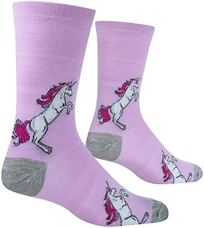 Crazy Socks – Purple Unicorn Crew Socks – Feel & Comfort - Highest quality material provides