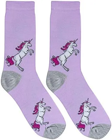 Crazy Socks – Purple Unicorn Crew Socks – product photo 7 of 8