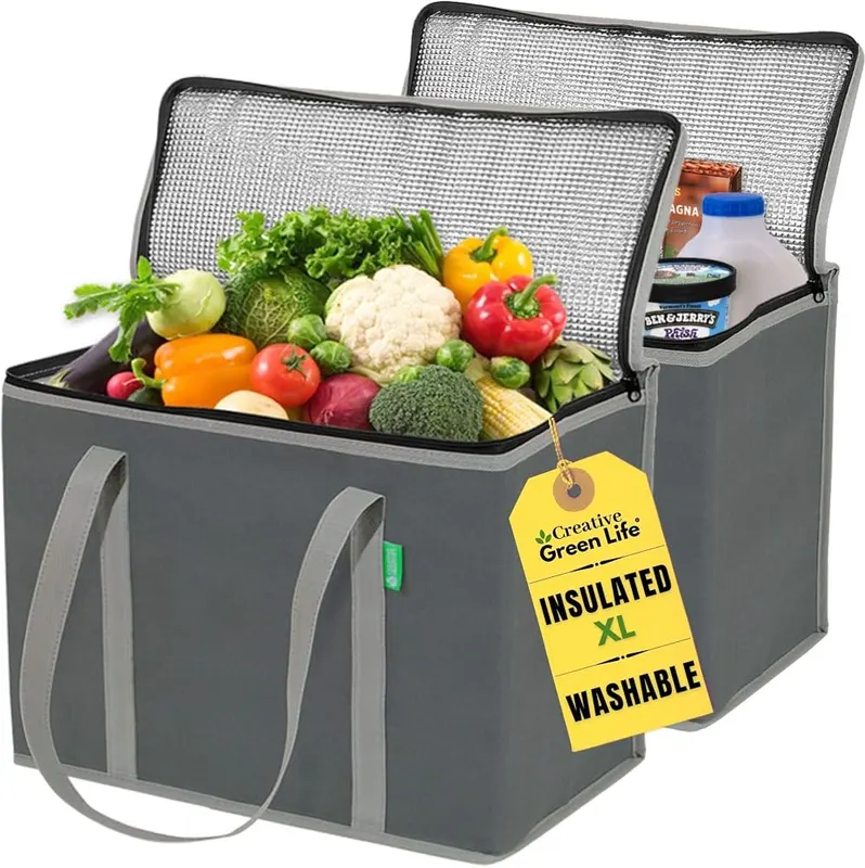 Creative Green Life Cooler Bag and Insulated Grocery – Spacious design for cold groceries