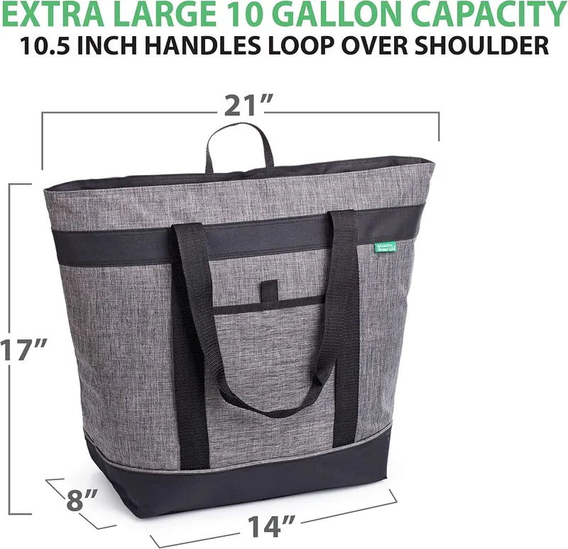 Creative Green Life Cooler Bag and Insulated Grocery – Two pack insulated grocery bags included