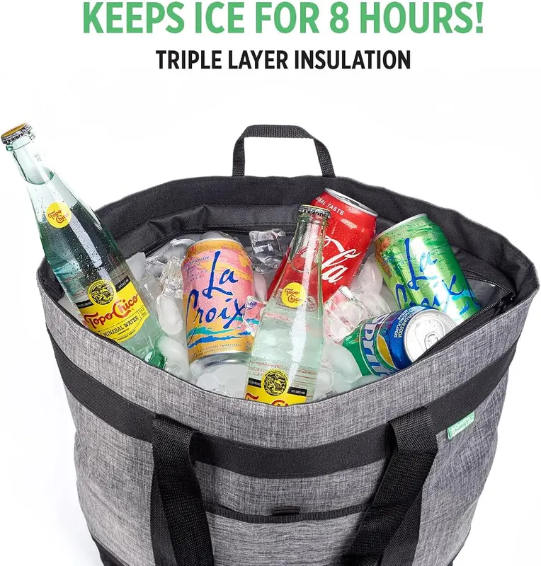 Creative Green Life Jumbo Insulated Cooler Bag – Thick thermal foam for temperature retention