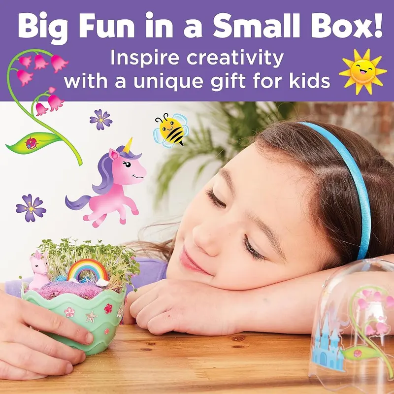 Creativity for Kids Mini Garden Unicorn – Unicorn Terrarium Kit