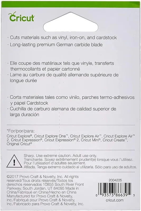 Cricut Premium Fine-Point Blade + Housing – Hard and Durable German Steel