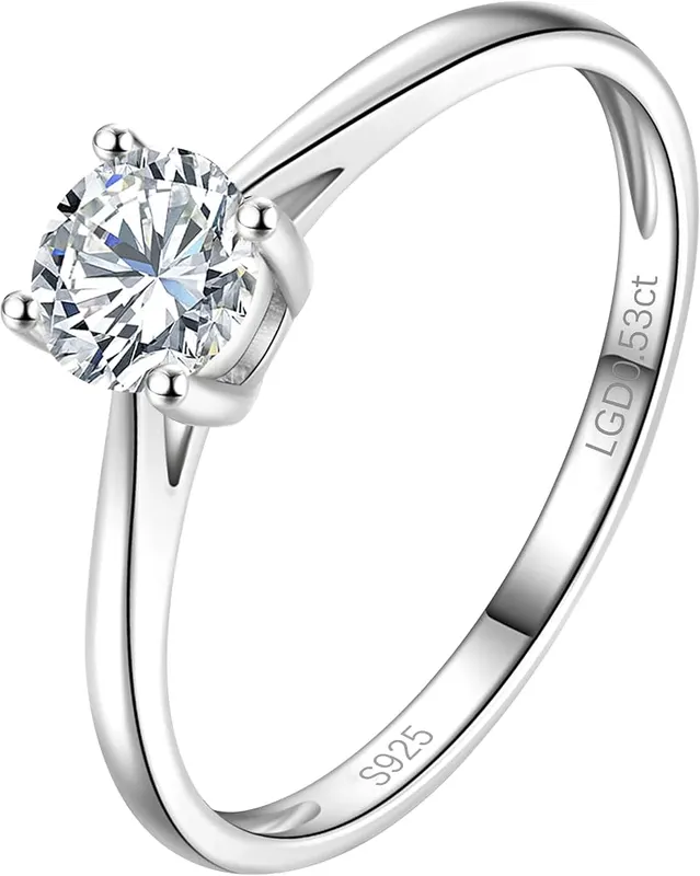 CRITI RORA 0.6 Carat Lab Grown Diamond Engagement 4-Prong