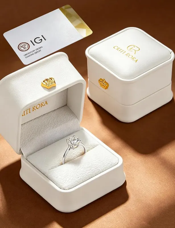 CRITI RORA 0.6 Carat Lab Grown Diamond Engagement 4-Prong – Multi Scenario Gift Selection - Whether it's