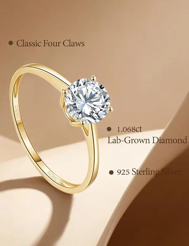 CRITI RORA 1 Carat Lab Grown Diamond Engagement 4-Prong – Lab Grown Diamonds Shine Like Real - Using