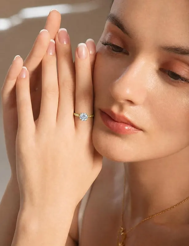 CRITI RORA 1 Carat Lab Grown Diamond Engagement 4-Prong – Worry Free After-Sales Service, Confident Purchase