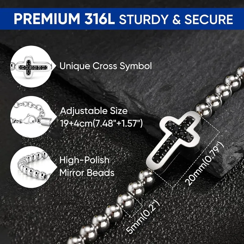 Cross Bracelets – Meaningful baptism gift for men