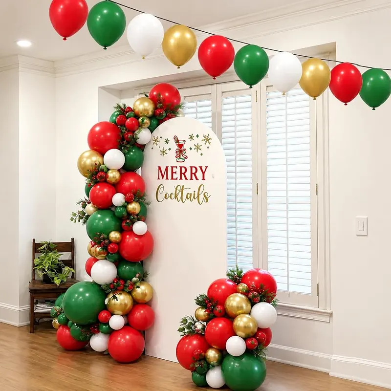 CROSSFINGERS Christmas Balloon Arch Kit – Ideal for holiday party supplies