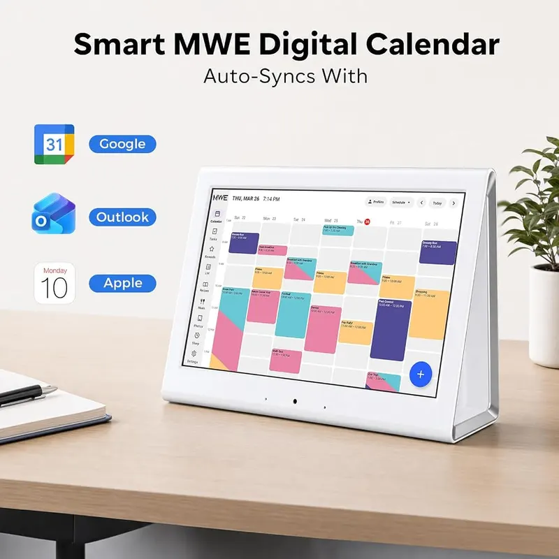 Cryonavis 2026 Smart Digital Calendar No Subscription – Includes meal planning and reward system