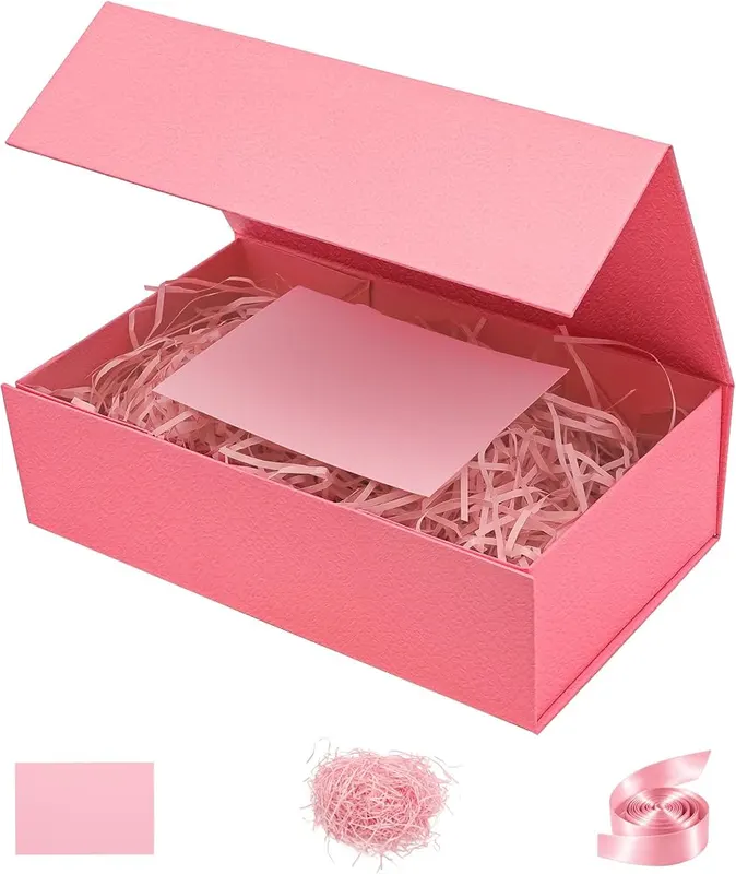 CTWJBOX Pink Gift Box 10x6x3” in Pink 10x6x3 Inch