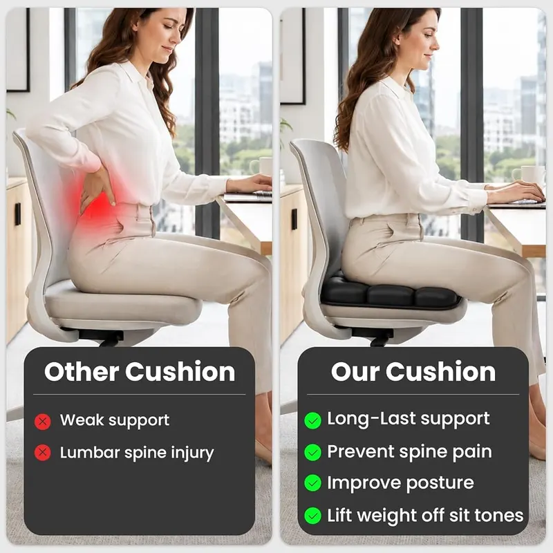 Curleis Airplane Seat Cushion – Secure anti-slip bottom surface