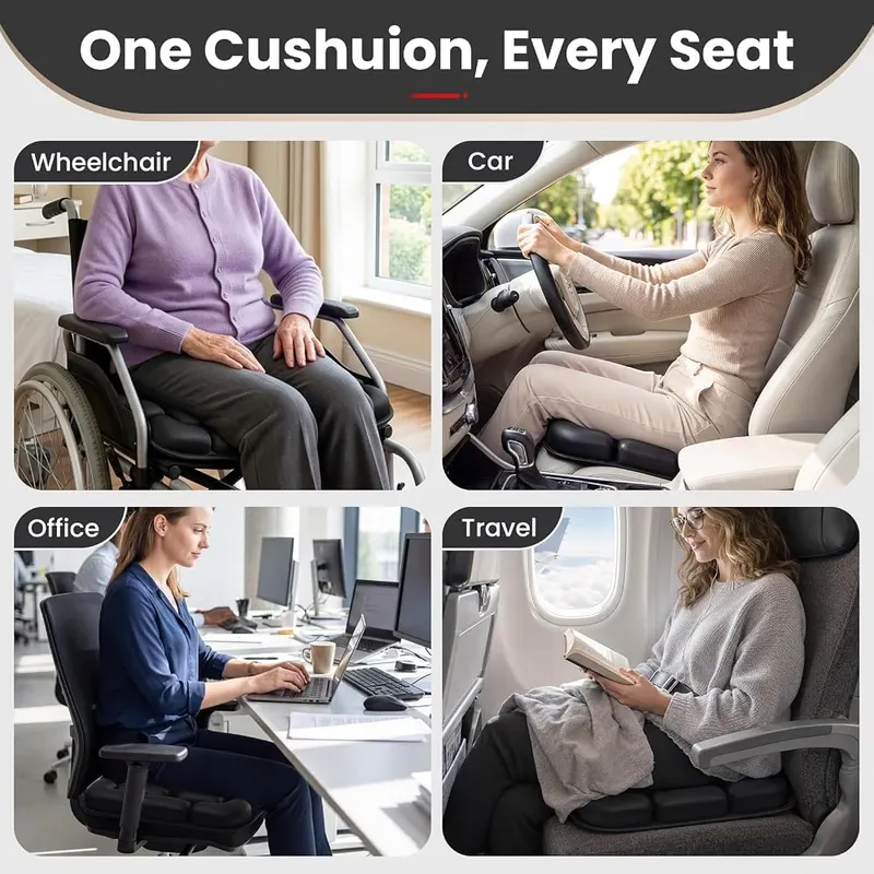 Curleis Airplane Seat Cushion – Breathable and air-tight design