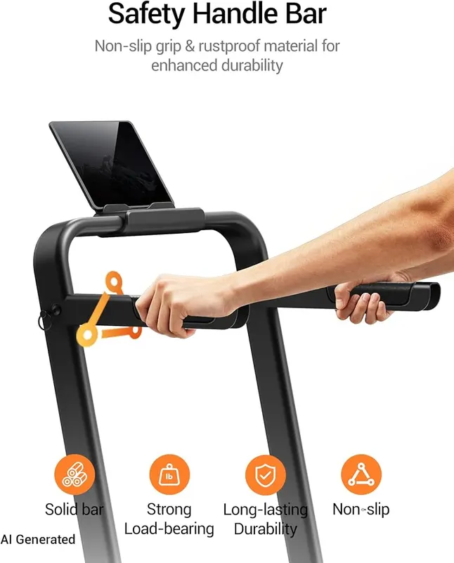 CURSOR FITNESS Walking Pad Treadmill 2.5HP – Adjustable incline with stable handles