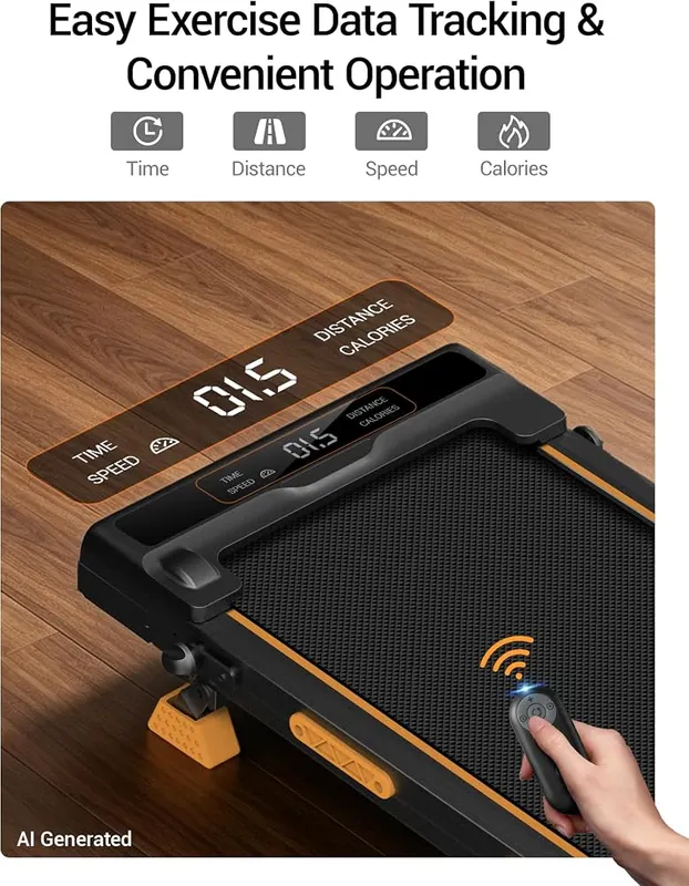 CURSOR FITNESS Walking Pad Treadmill 2.5HP – Folds flat for under-bed storage