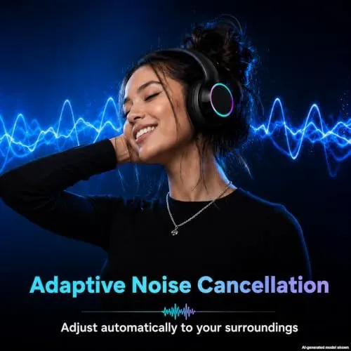 CYSRALFC Bluetooth Headphones – Comfortable soft over-ear cushions
