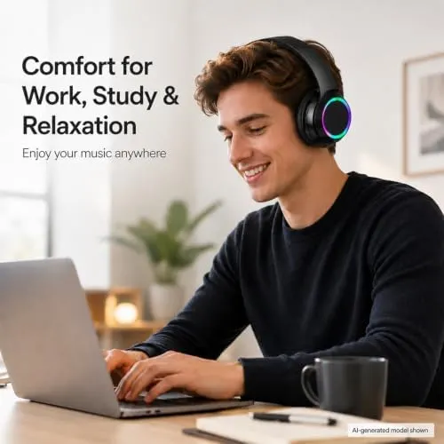 CYSRALFC Bluetooth Headphones – Up to 16 hours of battery life
