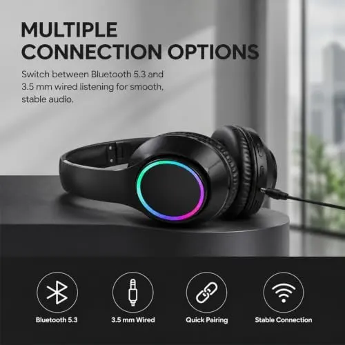 CYSRALFC Bluetooth Headphones – Built-in microphone for hands-free calls