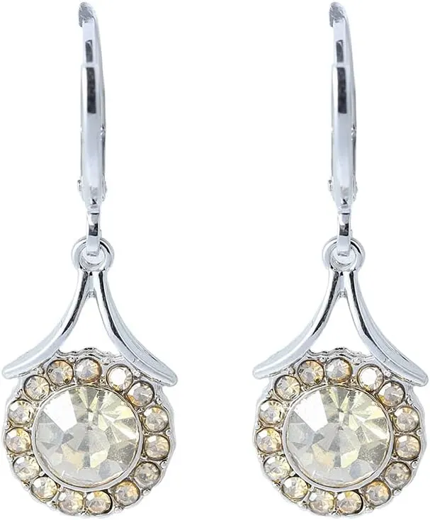 CZKDFG Elegant Crystal Dangle Drop Huggie Hoop