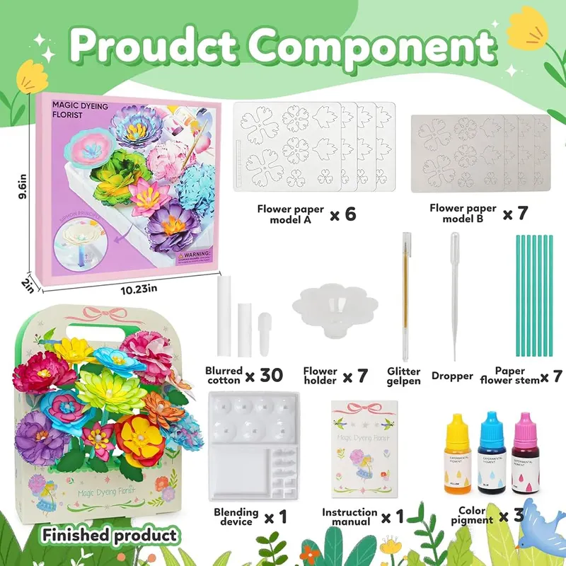 CZTCDP Paper Flower Science Kit – DIY Color Science Bouquet