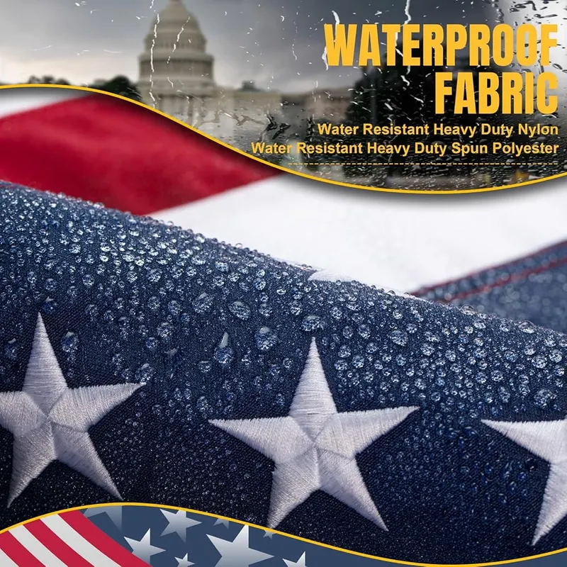 DANF FLAG Cotton American Flag 6×10 Ft – Designed for indoor&outdoor use, this heavy duty American