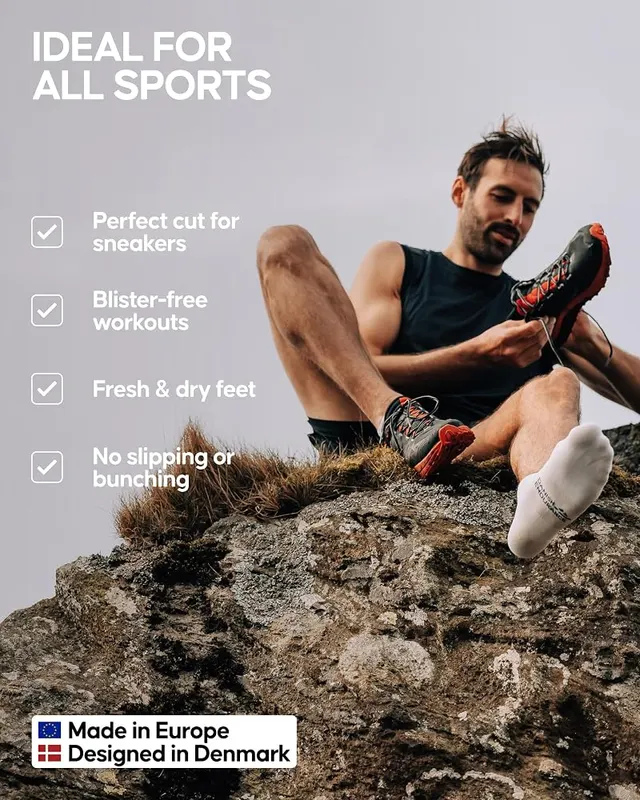 DANISH ENDURANCE Low-Cut Athletic Socks – Perfect or All Sports