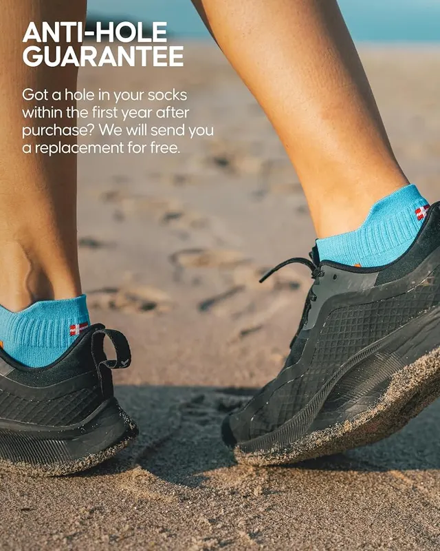 DANISH ENDURANCE Low-Cut Athletic Socks – Made in Europe