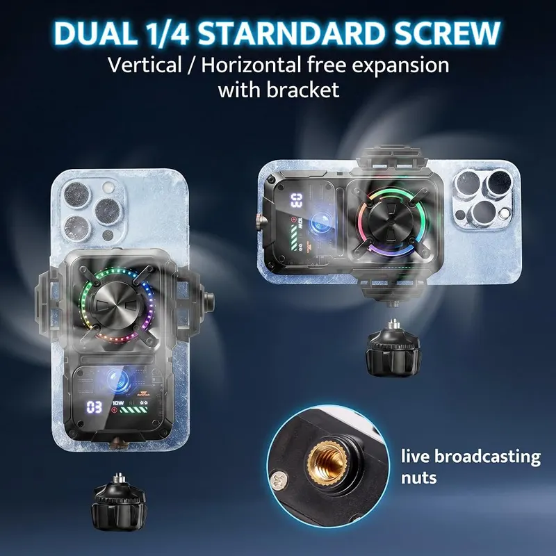 darkFlash Cell Phone Cooler – Smart Temperature & Battery Display