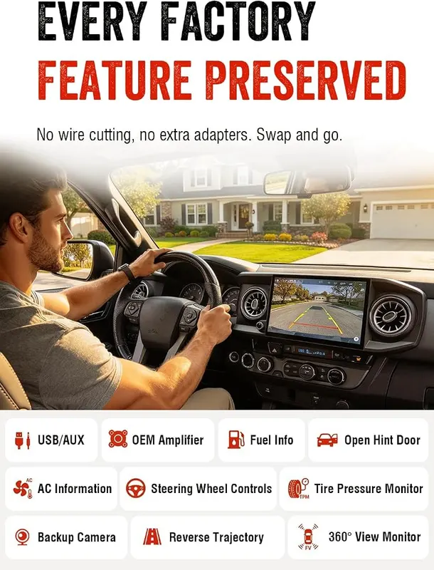 Dasaita Car Stereo 6GB+64GB – Wireless Apple CarPlay and Android Auto integration