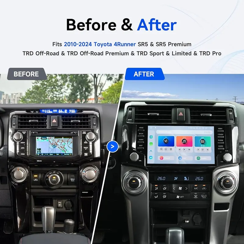 Dasaita Head Unit 4Runner – Fast Android thirteen operating system