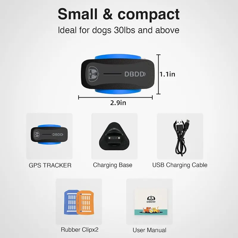 DBDD GPS Dog Tracker IP67 – Forty day subscription included