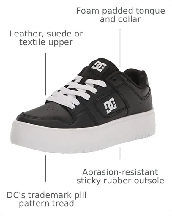 DC Women’s Manteca 4 Platform Skate Shoe – product photo 3 of 8