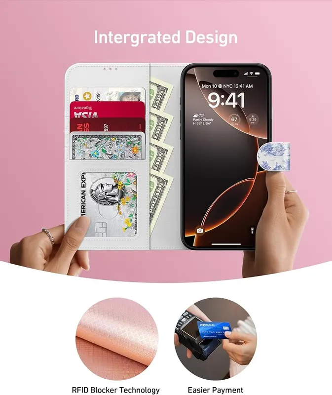 DEENAKIN for iPhone 16 Pro Wallet Case – Leave your wallet behind with this sleek, premium