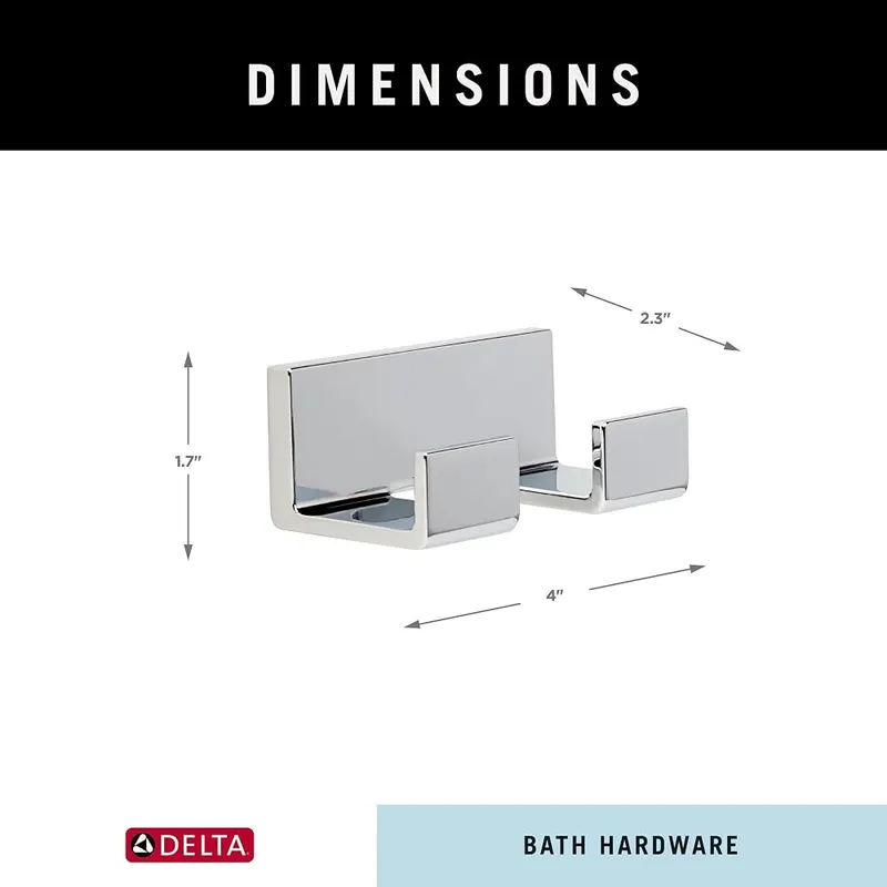 Delta Double Towel Hook – Dimensions