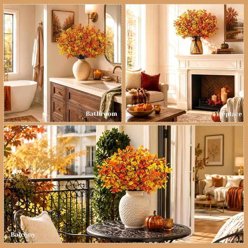 Der Rose 12 Pcs Fall Artificial Flowers Babys – product photo 9 of 9