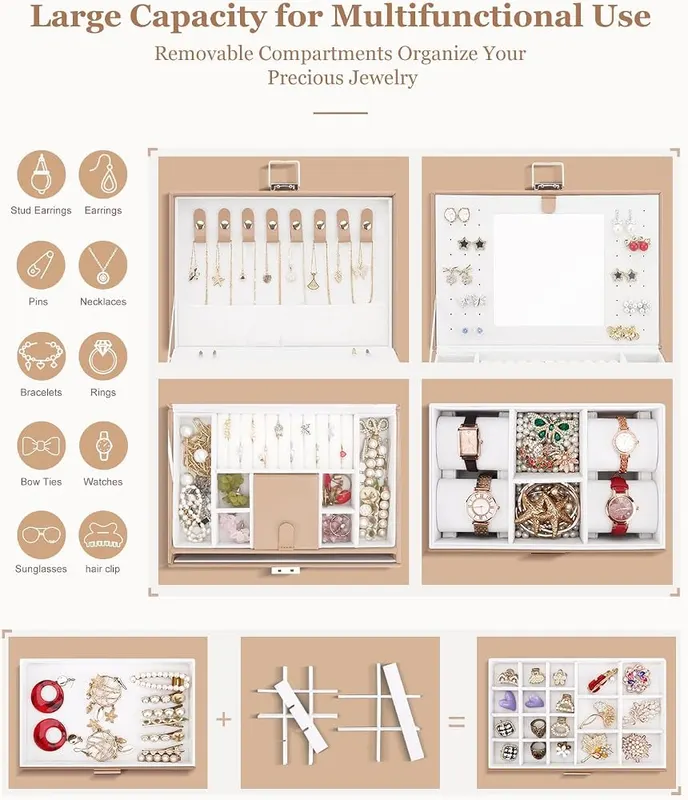 DesignSter Jewelry Box Storage – Lockable & Elegant