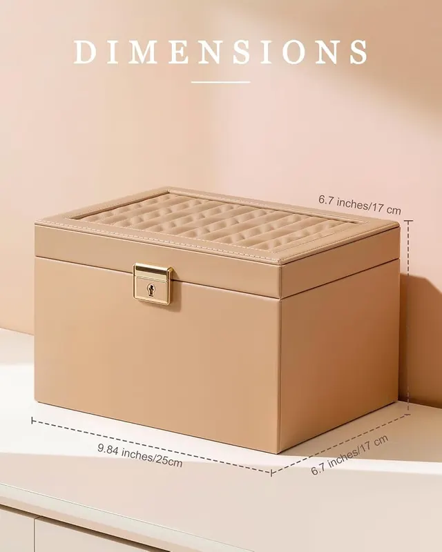DesignSter Jewelry Box Storage – Large Space Capacity