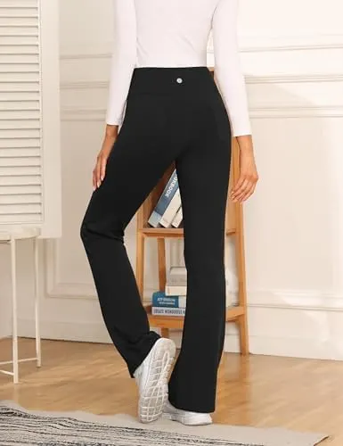 Desol Women Fleece Lined Work Pants Office – Full-length plush fleece lining