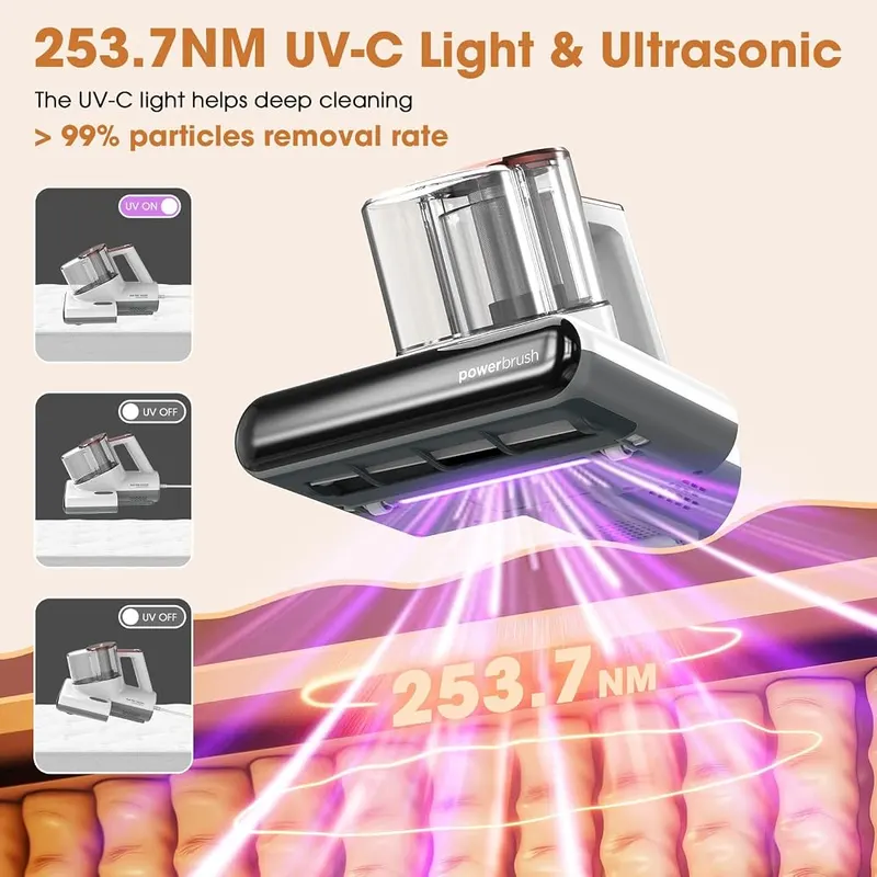 DEVINC Mattress Vacuum Cleaner – 253.7nm UV-C light